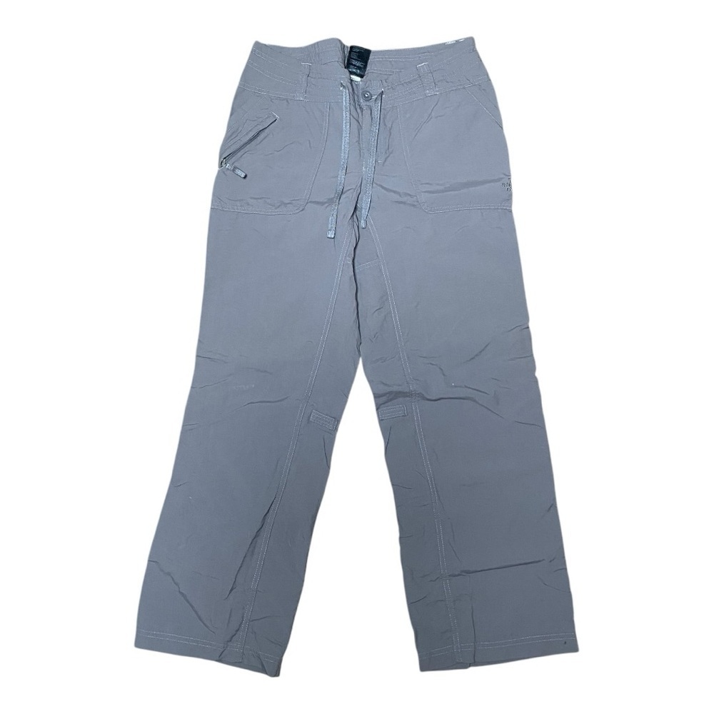 The North Face Women’s Nylon Hiking Pants Size 8P Gray Ripstop Trail Outdoor